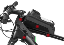Load image into Gallery viewer, bicycle accessories bike cell phone storage bag touchscreen iphone android strong securing straps