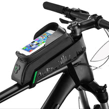 Load image into Gallery viewer, bicycle accessories bike cell phone storage bag touchscreen iphone android on bike
